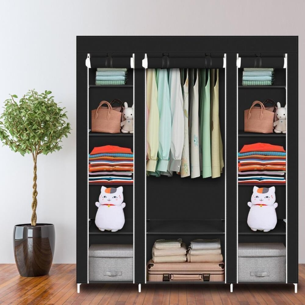 69" Home Apartment Portable Closet Wardrobe Clothes Storage Space Organizer Rack